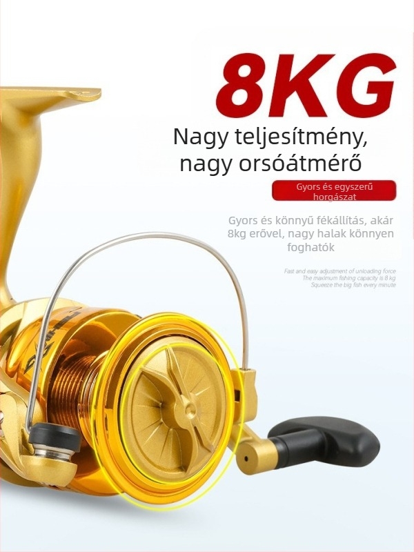Fishmx pergető orsó – teljes fémszerkezet, ultra-sima működés, könnyű kivitel, elektroplakolt fej