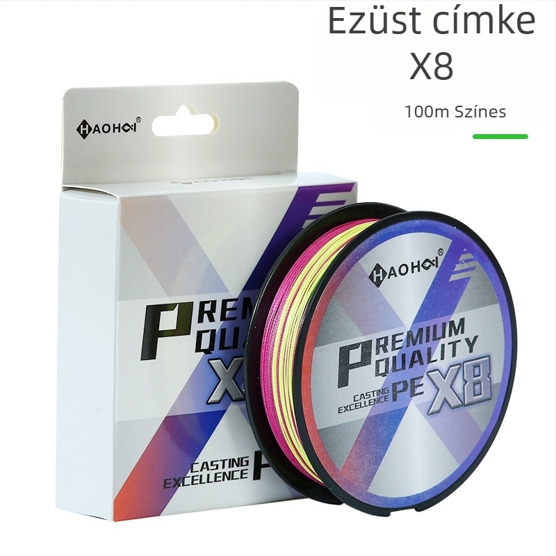 Haohai PE 8-szálú fő zsinór, magas szilárdságú, fakulásmentes, horgászatra, 10 darabos csomag