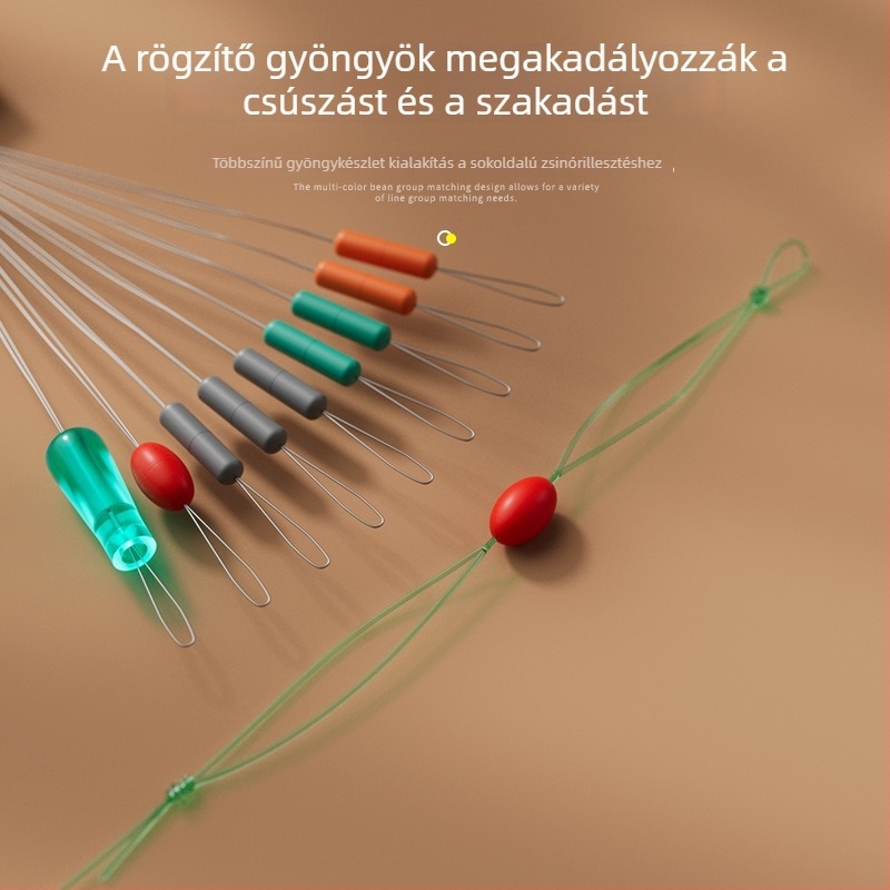 Szilikon távtartó gyöngyök a fő vonalhoz – teljes készlet horgászathoz