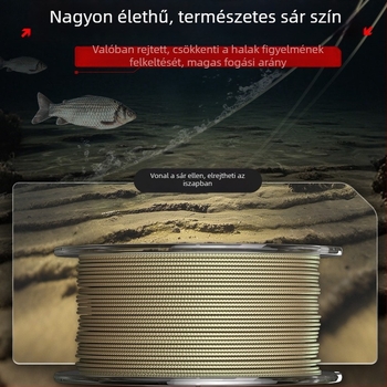 Welcome földszínű PE szövött horgászzsinór, 45 lb, láthatatlan a víz alatt, fő zsinór és előke