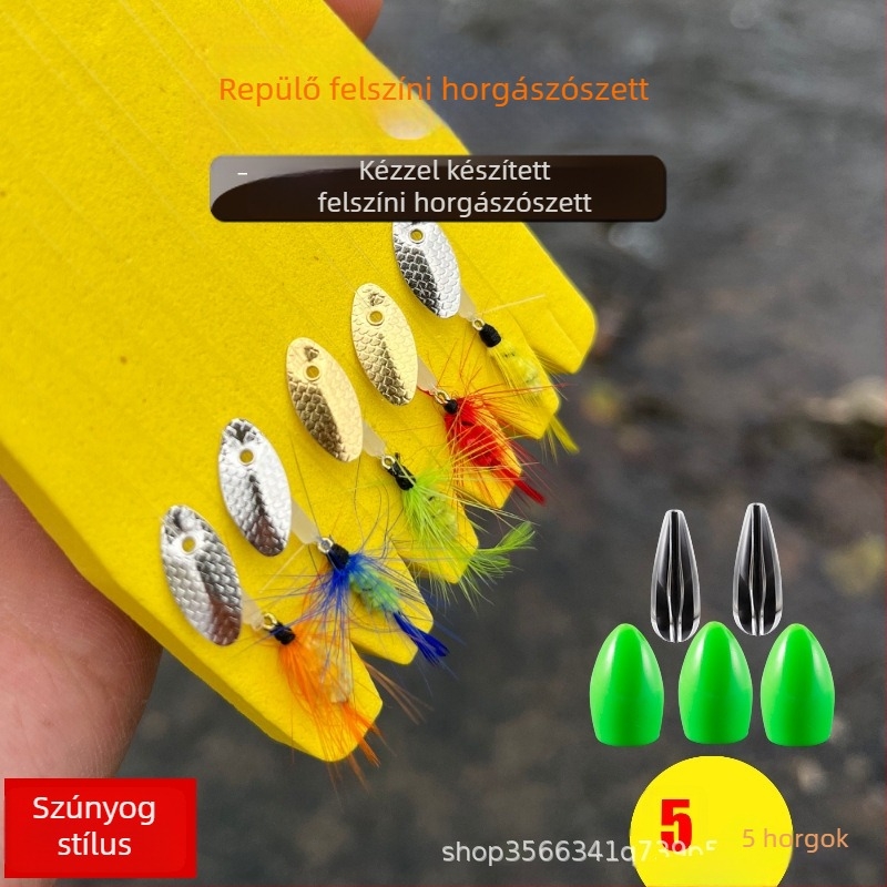 5 darabos horgászcsali készlet, modell Melon Seed Bright Flake