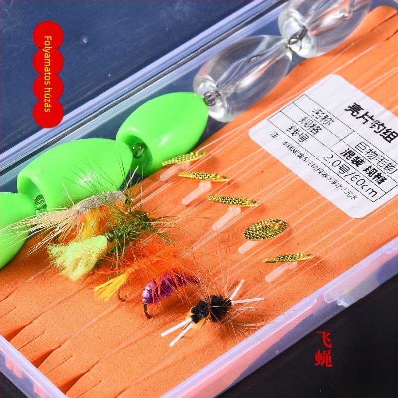 5 darabos horgászcsali készlet, modell Melon Seed Bright Flake