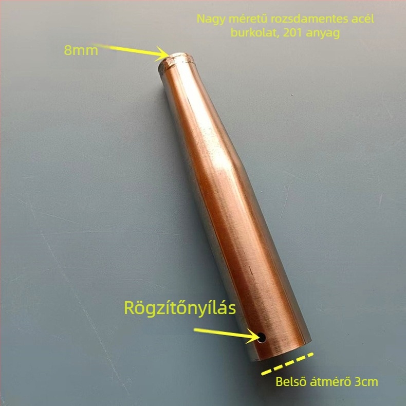 Csavaros fém hüvelycsatlakozó fa markolathoz – átalakító ízület olyan eszközökhöz, mint halászati villa, kasza és háló