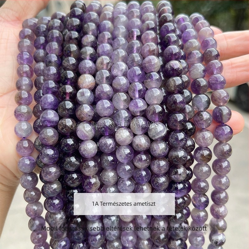 Jingde Jewelry ametiszt kristály gömb gyöngyök – DIY ékszerekhez, karkötő alkatrészek, nagy tételben