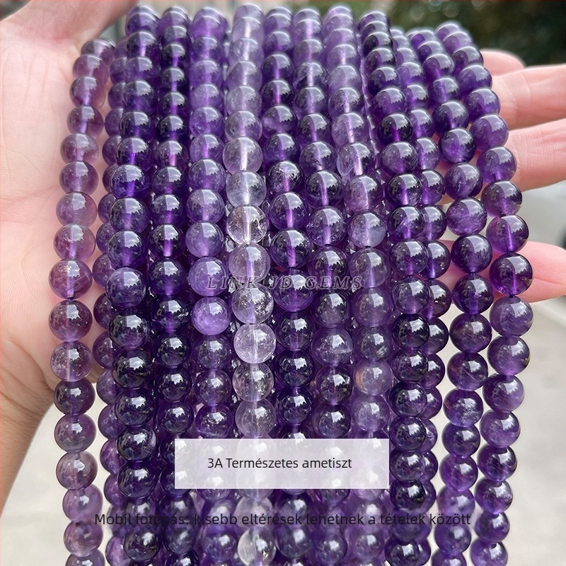 Jingde Jewelry ametiszt kristály gömb gyöngyök – DIY ékszerekhez, karkötő alkatrészek, nagy tételben