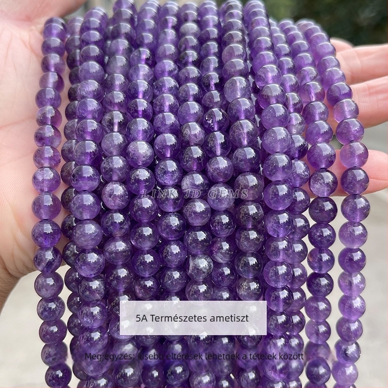Jingde Jewelry ametiszt kristály gömb gyöngyök – DIY ékszerekhez, karkötő alkatrészek, nagy tételben