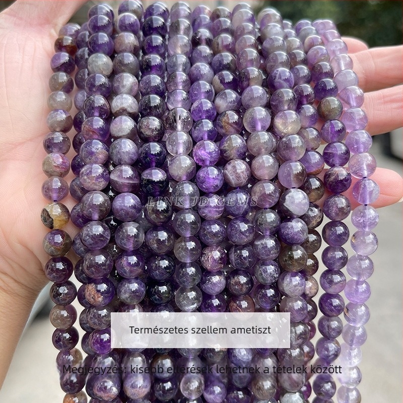 Jingde Jewelry ametiszt kristály gömb gyöngyök – DIY ékszerekhez, karkötő alkatrészek, nagy tételben