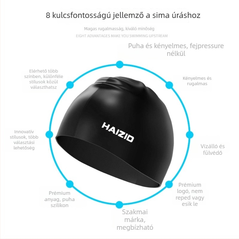 HAIZID gyerekeknek szánt szilikon úszósapka, úszáshoz és sekély vízben való használatra