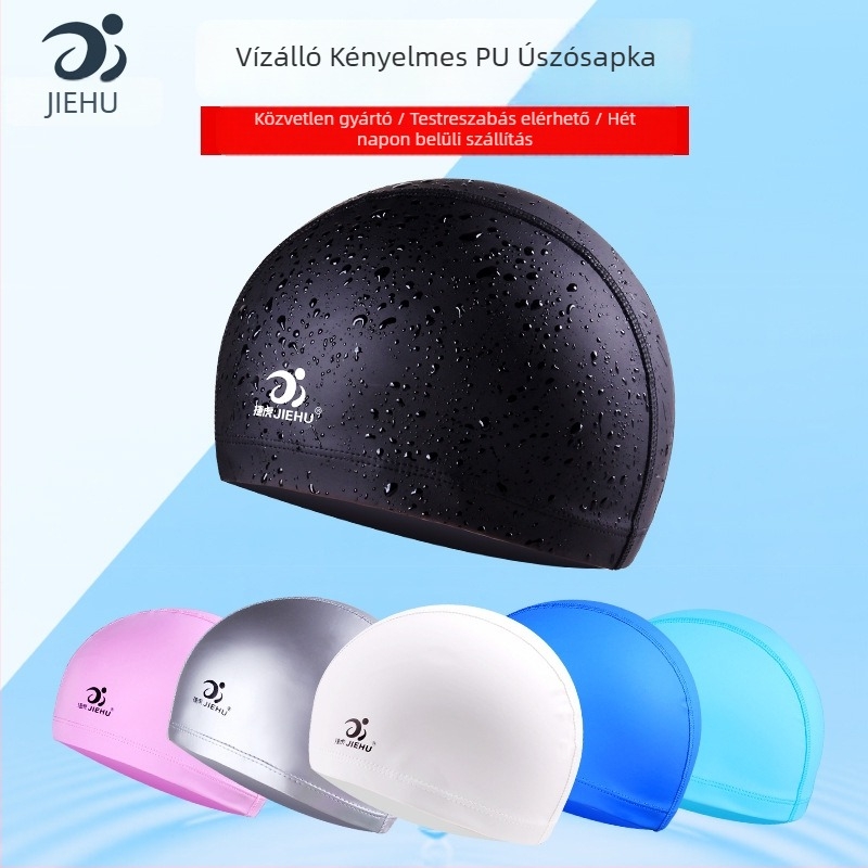 Úszósapka PU bevonattal, vízálló, légáteresztő, kényelmes felnőtteknek