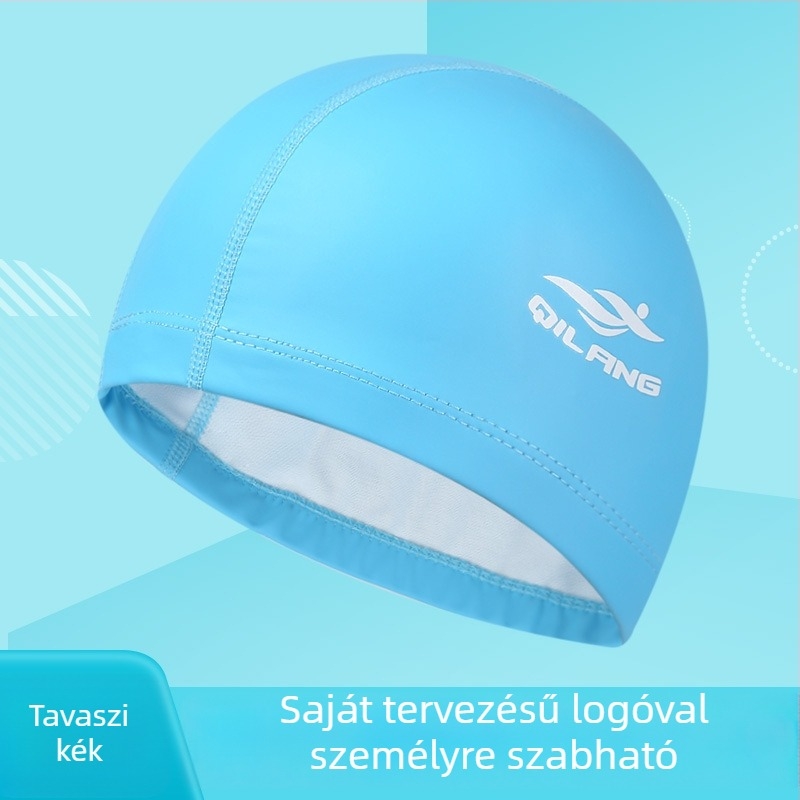 PU bevonat vízálló úszósapka felnőtteknek, uniszex, haj- és fülvédelmet nyújt