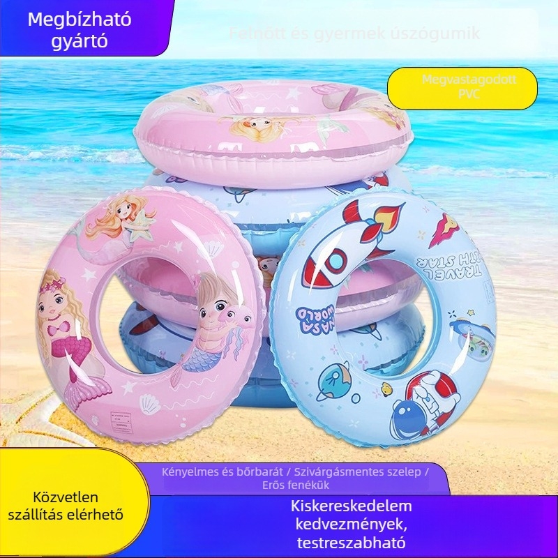 KND Gyerek úszógumi – átlátszó PVC, 0,18 mm vastagság, gyerekeknek