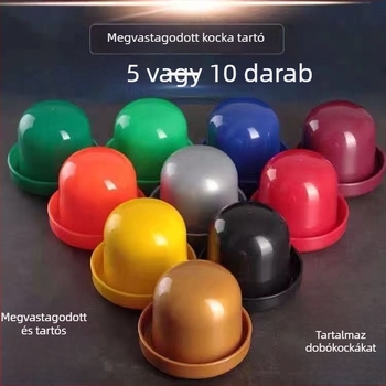 Dobókocka készlet, 10 darabos, melaminból, alappal és shaker poharakkal bárhoz