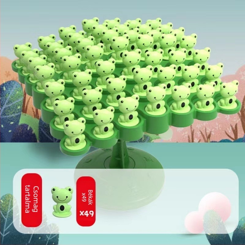 Űrhajós témájú asztali egyensúlyozó építőjáték — műanyag, 4–14 éveseknek; elősegíti a kognitív fejlődést, a kéz-szem koordinációt és a szülő-gyermek interakciót.