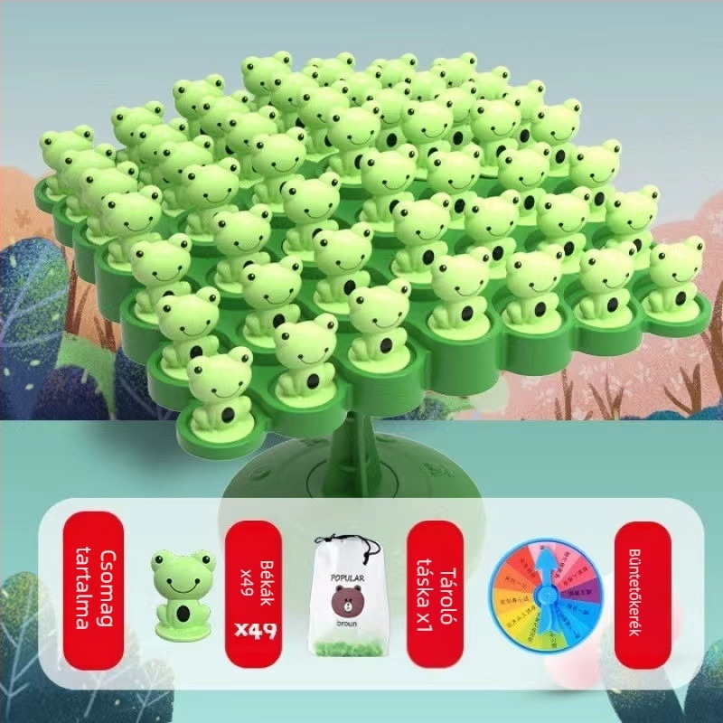 Űrhajós témájú asztali egyensúlyozó építőjáték — műanyag, 4–14 éveseknek; elősegíti a kognitív fejlődést, a kéz-szem koordinációt és a szülő-gyermek interakciót.