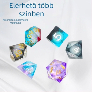 Gyantából készült dobókocka készlet, derékszög-stílus, 100-darabos doboz, testre szabható