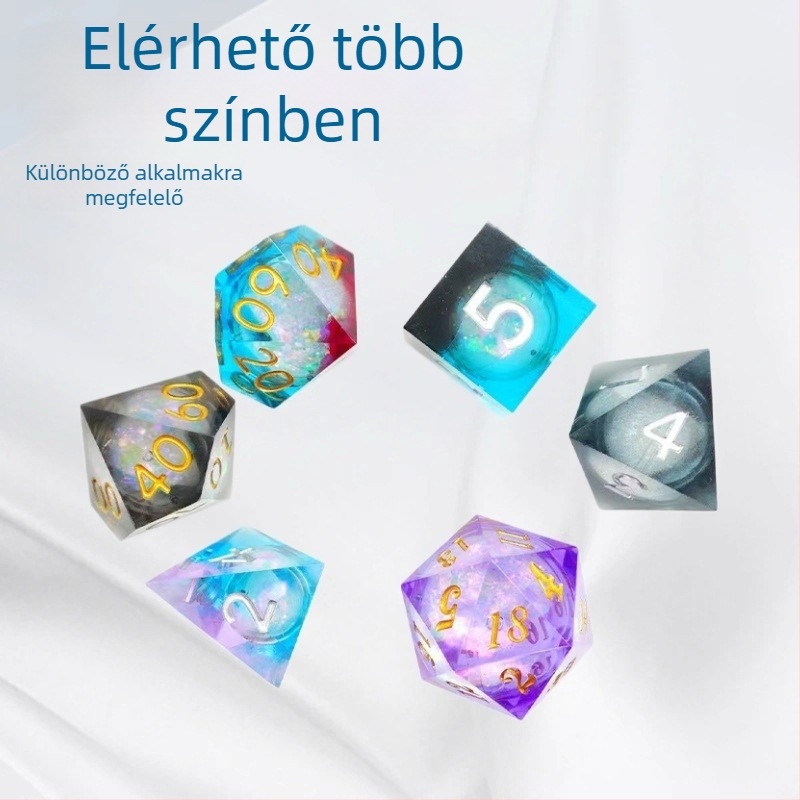 Gyantából készült dobókocka készlet, derékszög-stílus, 100-darabos doboz, testre szabható