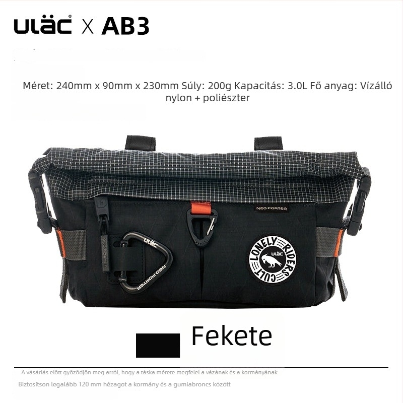 ULAC vízálló kormánytáska kerékpárhoz, többfunkciós, 3L kapacitás, hegyi kerékpár