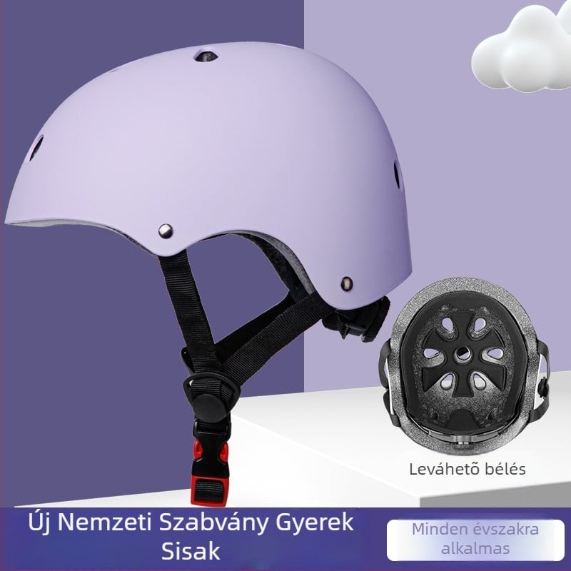 Gyerekeknek szánt kerékpár- és görkorcsolya sisak – állítható fél sisak, ABS+EPS, gyerekeknek, testreszabható minta