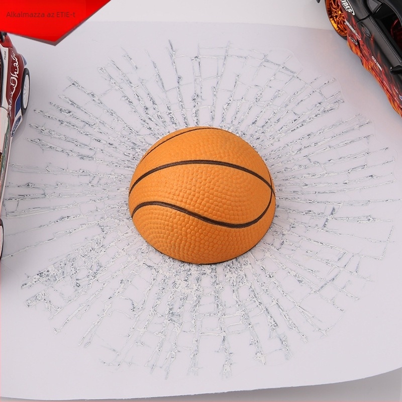 Autó ablaktáblára szóló ablak matrica kosaras, futball és tenis mintákkal — PVC+eva, testreszabható, márka Etie/wing sticker