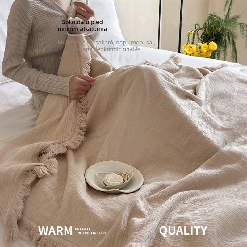 Törölköző pléd, poliészter, 300 g alatt, minden évszakban, skandináv stílus