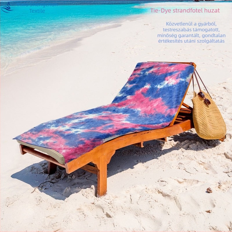 Tie-dye strandszék huzat, mikroszálas strandszék huzat, strand törölköző, medencés napozó matrac