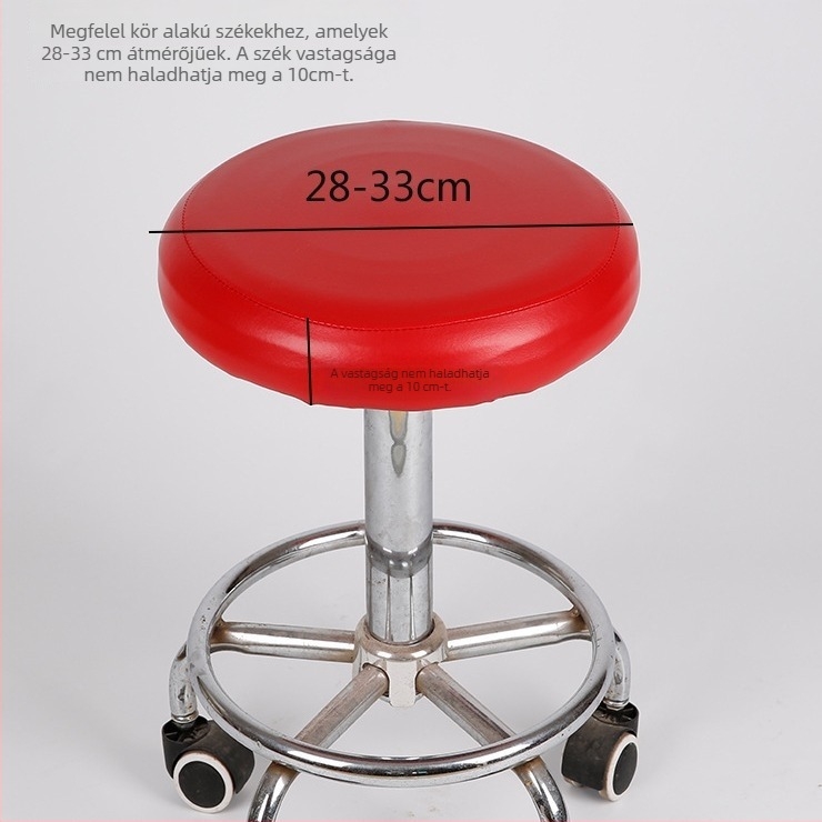 Rugalmas PU bőr taburet fedél, vízálló, kör alakú, egylépéses telepítéshez, bár- és kozmetikai szalonhoz