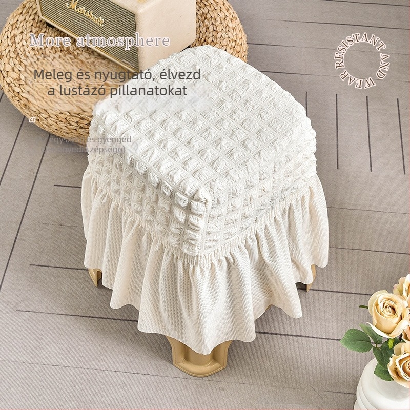 Székfedő készlet, rugalmas seersucker anyag, modern és egyszerű stílus, négy évszakos, poliészter