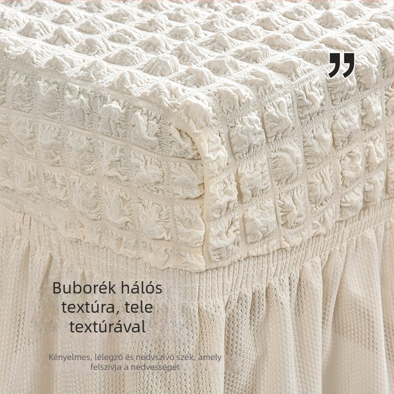 Székfedő készlet, rugalmas seersucker anyag, modern és egyszerű stílus, négy évszakos, poliészter