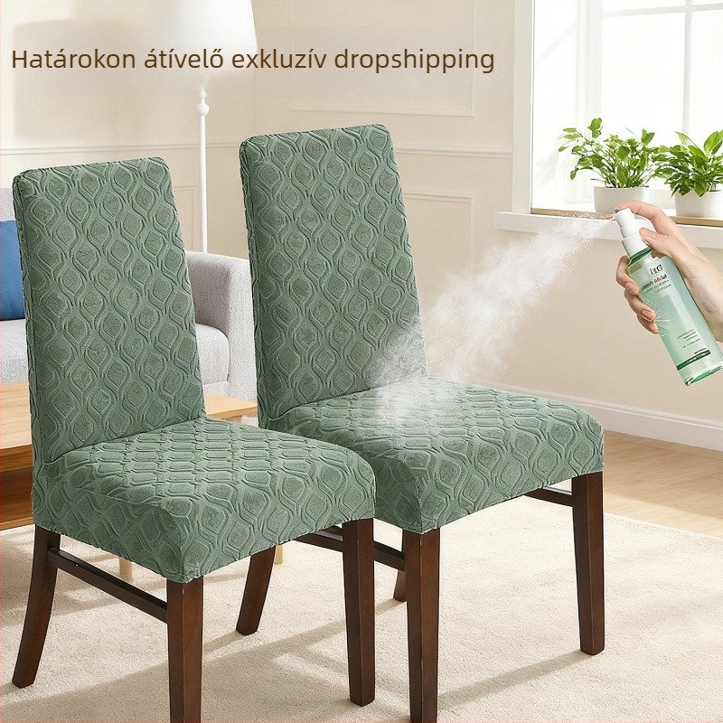 Jacquard szék huzat poliészterből, ovális alakú, vízálló, kopásálló, modern minimalista stílus, növényi mintával