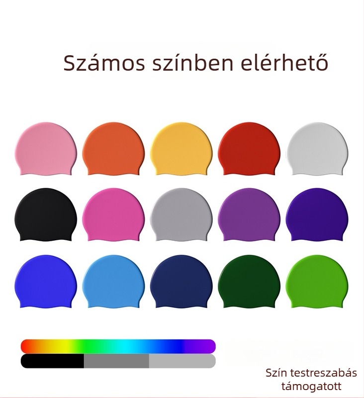 Felnőtt szilikon úszósapka, egyszínű minta, Guangdong eredetű, úszáshoz és vízisportokhoz