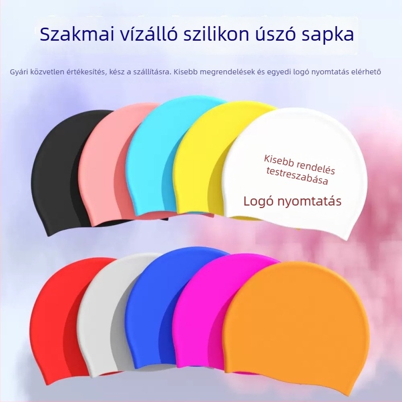 Felnőtt szilikon úszósapka, egyszínű minta, Guangdong eredetű, úszáshoz és vízisportokhoz