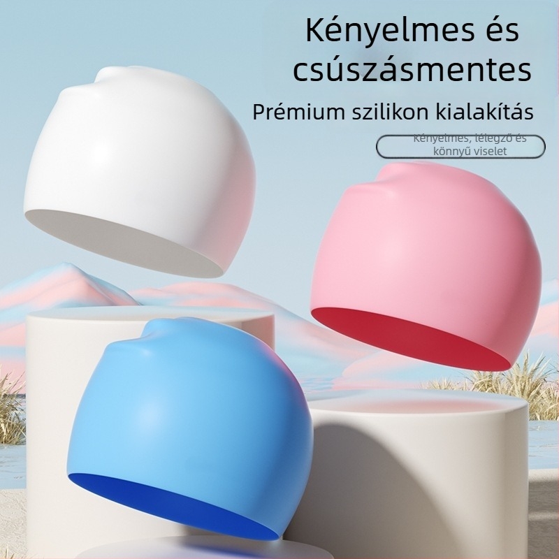 Felnőtt szilikon úszósapka, egyszínű minta, Guangdong eredetű, úszáshoz és vízisportokhoz