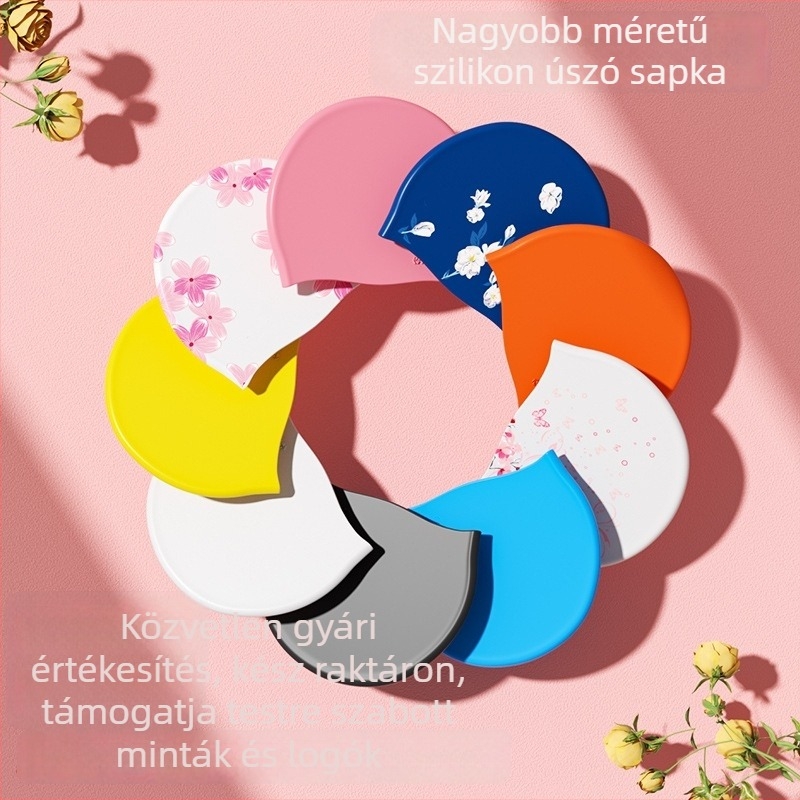 Felnőtt szilikon úszósapka, alkalmas úszásra és vízi tevékenységekre
