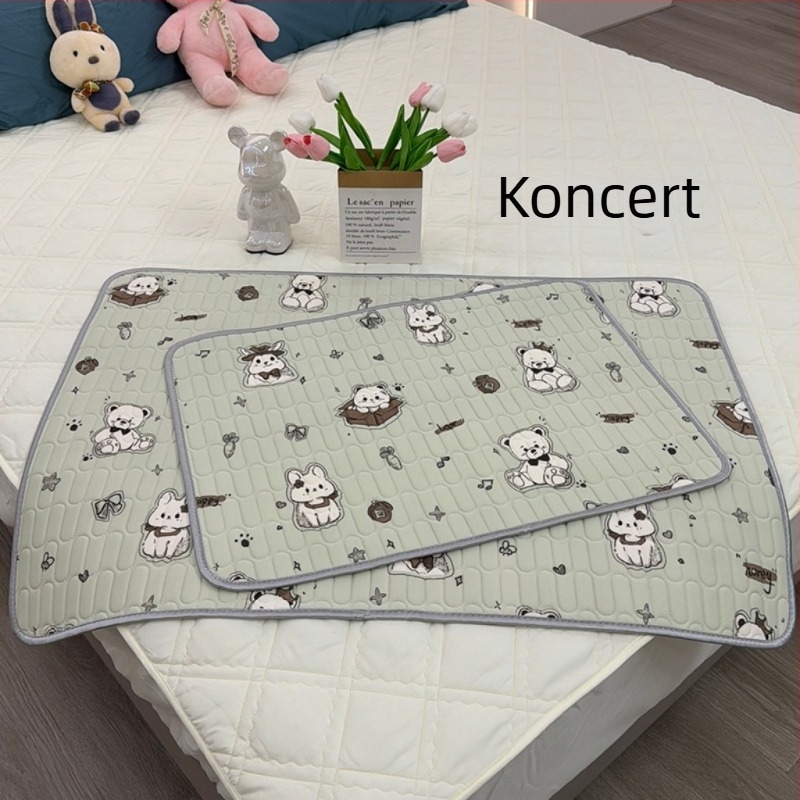 Baba latex hűsítő matrac alváshoz, Ice Silk anyag, anti-slip, rajzfilm stílus, 90% latex tartalom