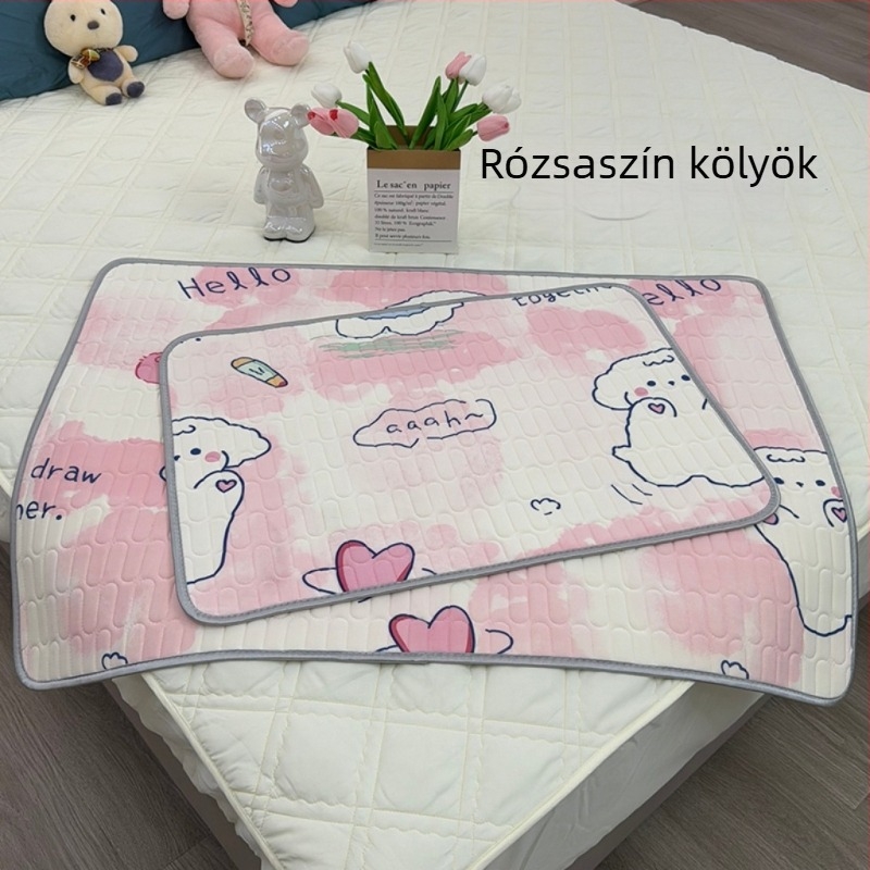 Baba latex hűsítő matrac alváshoz, Ice Silk anyag, anti-slip, rajzfilm stílus, 90% latex tartalom