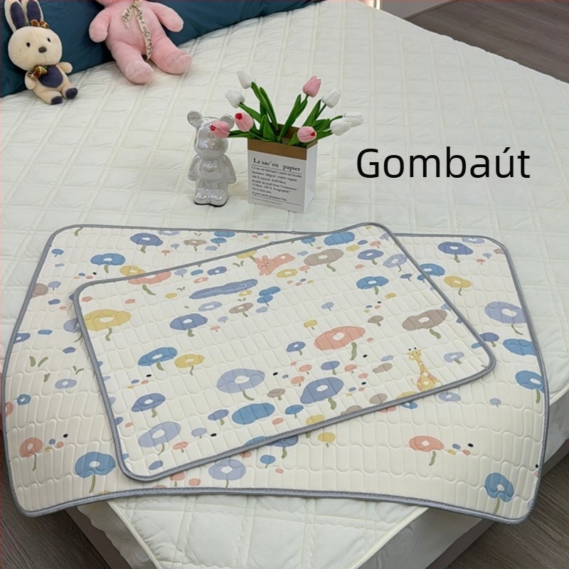 Baba latex hűsítő matrac alváshoz, Ice Silk anyag, anti-slip, rajzfilm stílus, 90% latex tartalom