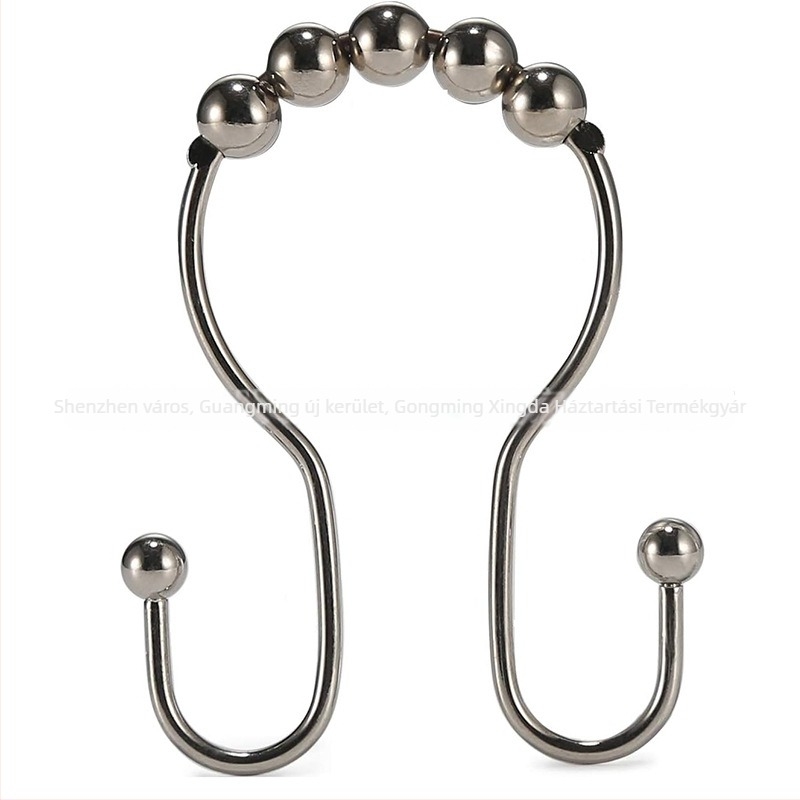 Rozsdamentes acél zuhanyfüggöny kampó, dupla kampó, modern és minimalist dizájn