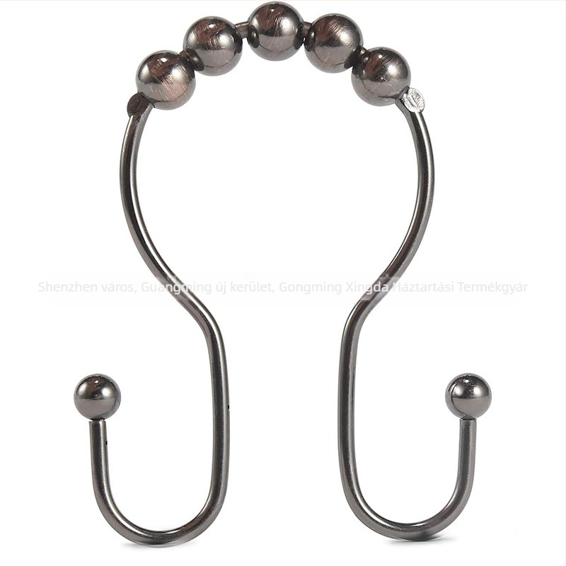 Rozsdamentes acél zuhanyfüggöny kampó, dupla kampó, modern és minimalist dizájn