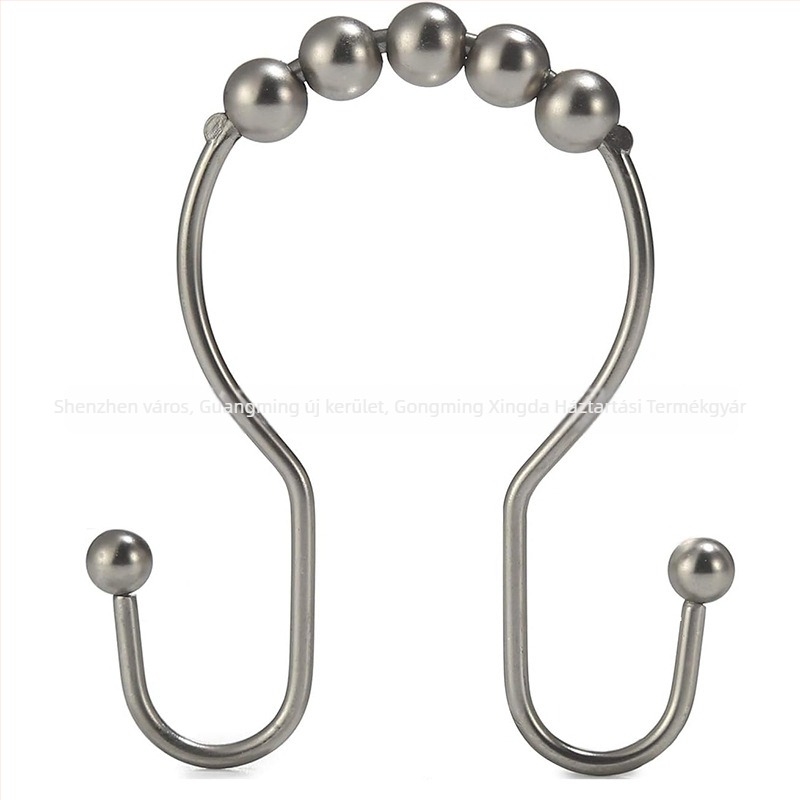 Rozsdamentes acél zuhanyfüggöny kampó, dupla kampó, modern és minimalist dizájn