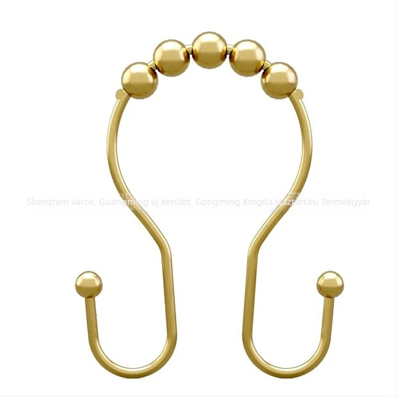 Rozsdamentes acél zuhanyfüggöny kampó, dupla kampó, modern és minimalist dizájn