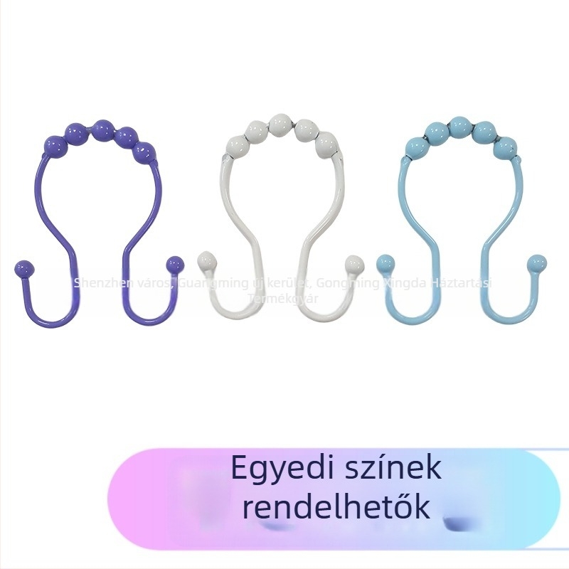 Rozsdamentes acél zuhanyfüggöny kampó, dupla kampó, modern és minimalist dizájn