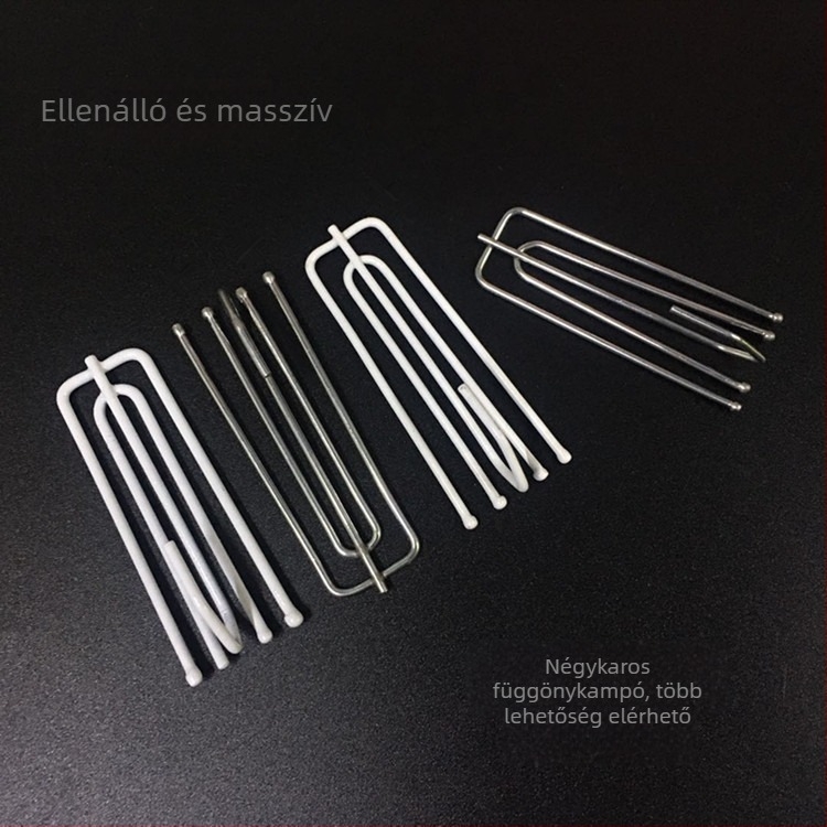 Vasból készült függönykampó, négyágú kampó, univerzális függöny tartozék, modern minimalist stílus