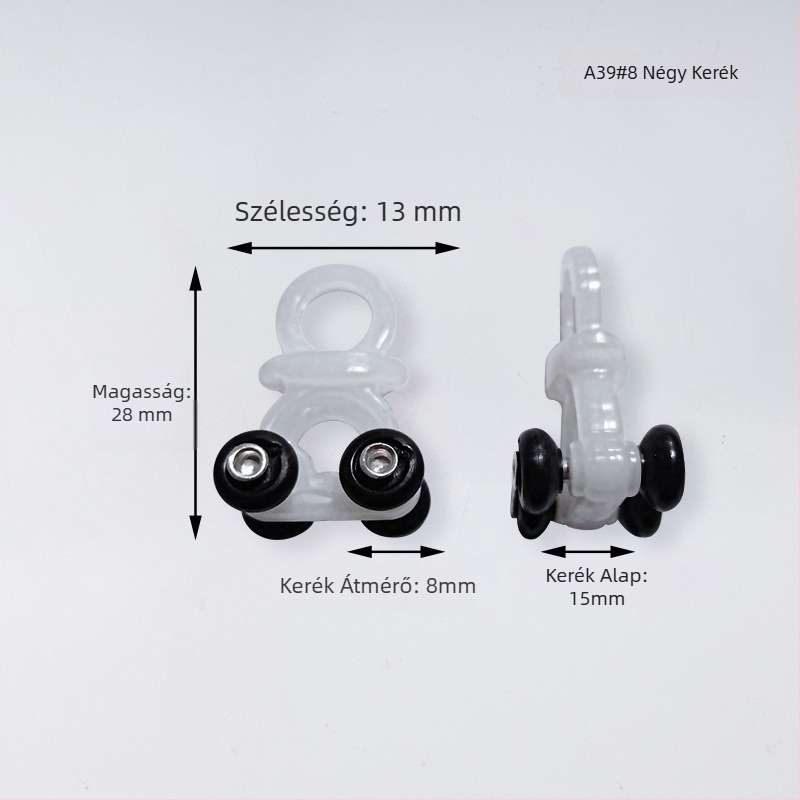 Függönycsatorna négykerekű görgőkkel — csendes működés, anyag: PE + rozsdamentes acél + ötvözet, függönyök számára, modern minimalista stílus