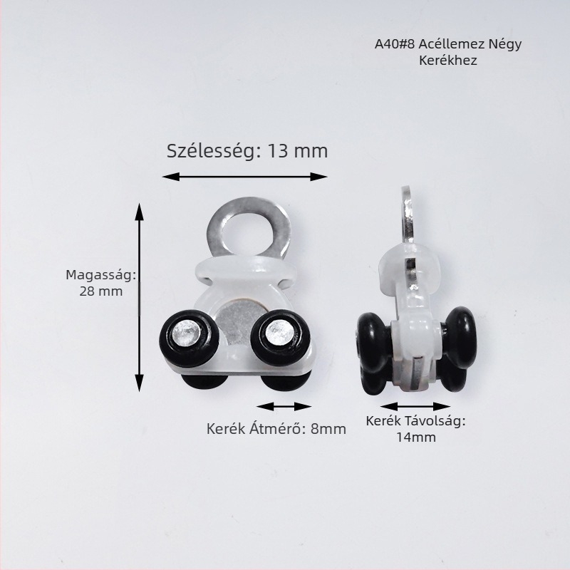 Függönycsatorna négykerekű görgőkkel — csendes működés, anyag: PE + rozsdamentes acél + ötvözet, függönyök számára, modern minimalista stílus