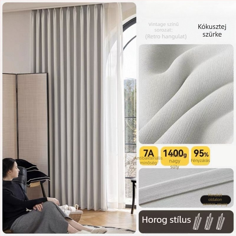 Kétoldalas chenille blackout függönyök nappalira és hálószobára, luxus hotell vila stílusú
