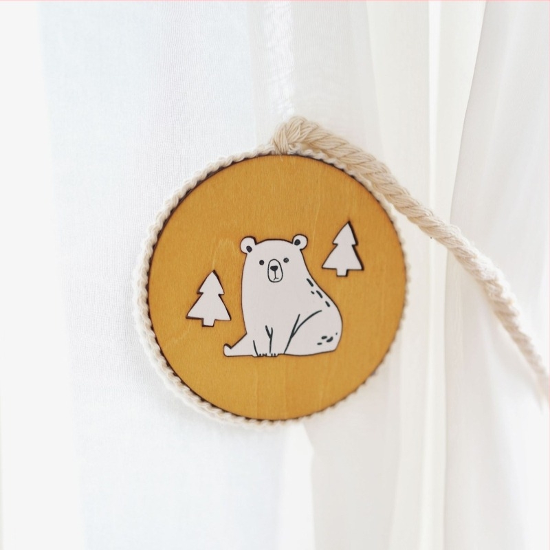 Faanyagú függönykötőszalag mágneses csattal, Bolian, testreszabható, felület festett