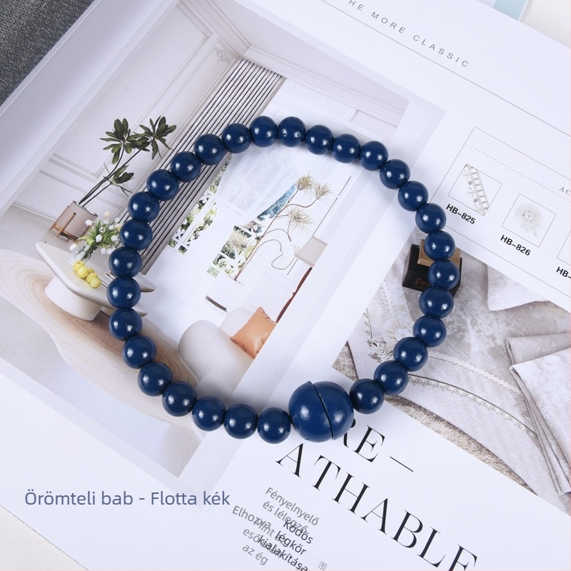 Függönyszalag mágneszárakkal és fa gyöngyökkel, bohém húzózsinór, testreszabható | Anyag: fa; Zárás: mágneszár; Stílus: modern minimalizmus; Testreszabható: Igen