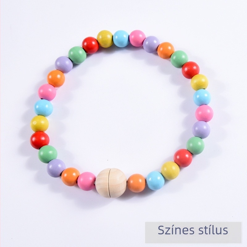 Függönyszalag mágneszárakkal és fa gyöngyökkel, bohém húzózsinór, testreszabható | Anyag: fa; Zárás: mágneszár; Stílus: modern minimalizmus; Testreszabható: Igen