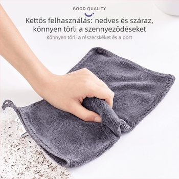 Mikroszálas tisztító törölköző otthoni és konyhai használatra, autómosáshoz és hajszárításhoz – vastagított, rendkívül nedvszívó
