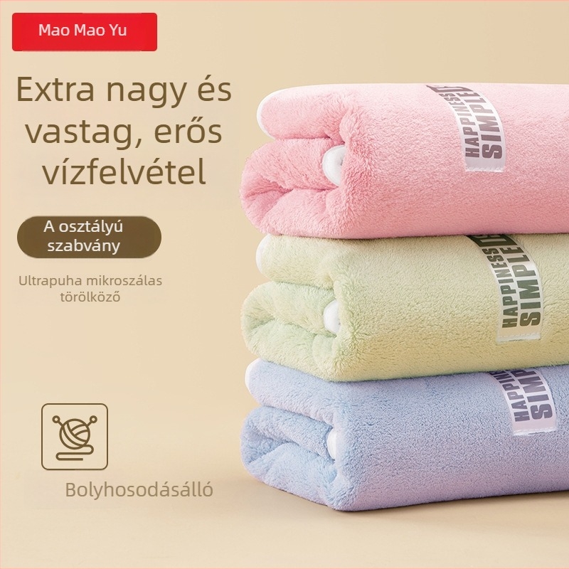 Korall fleece törölköző, nagy méret, kiváló nedvszívó, puha, nem hullik szál, egyes kiszerelés, ajándékdoboza